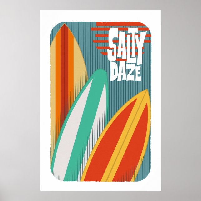 Póster Días Salados de Surf (Frente)