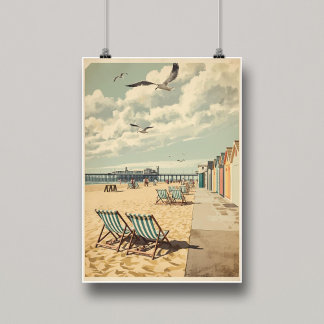 Póster Días Ventosos en Brighton – Costa Británica del Ma