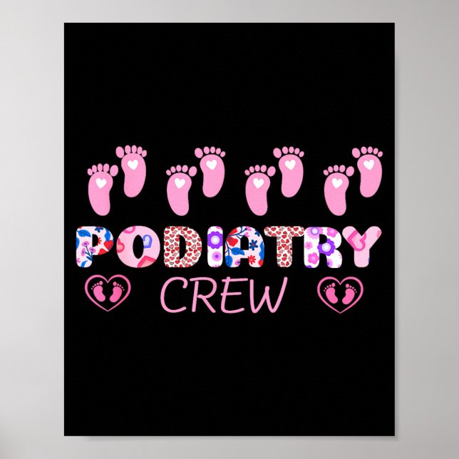 Póster Diatry Crew Footprint Leopard Diatrist Valentine's (Frente)