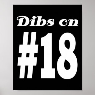 Póster Dibs en #18 Hockey Fútbol Vender Deportes 