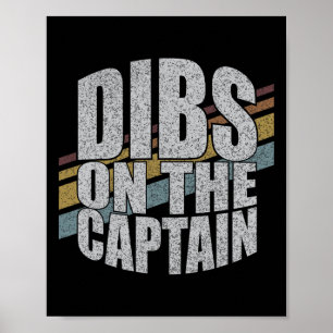 Póster Dibs en el capitán divertido amante del barco vint