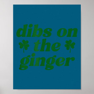 Póster Dibs en el pelirrojo día de san patricio irlandese