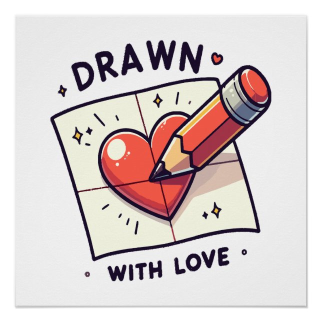 Póster Dibujando con amor (Anverso)