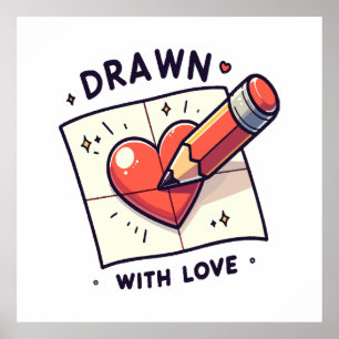 Póster Dibujando con amor