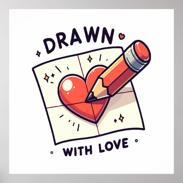 Póster Dibujando con amor (Frente)