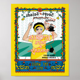 Póster Dibujar la línea_B_8x10