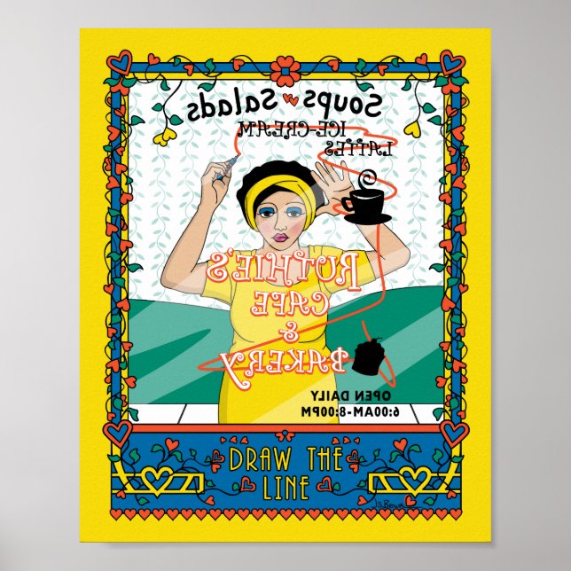 Póster Dibujar la línea_B_8x10 (Frente)