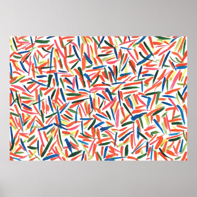 Póster Dibujo abstracto de acuarela (Frente)