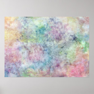 Póster dibujo abstracto de la carta blanca de la acuarela