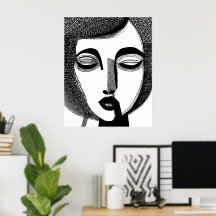 Dibujo abstracto en blanco y negro