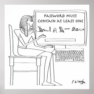 Póster Dibujo animado 9341 del ordenador