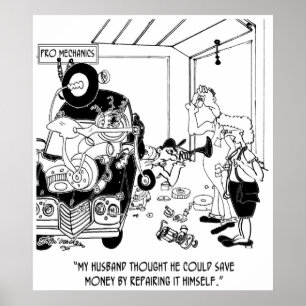 Póster Dibujo animado auto 9204