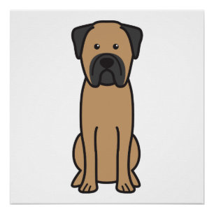 Póster Dibujo animado del perro de Bullmastiff