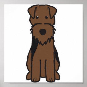 Póster Dibujo animado del perro de Terrier galés