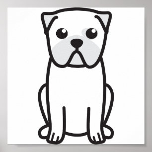 Póster Dibujo animado del perro del barro amasado