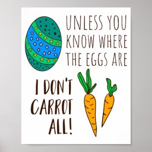 Póster Dibujo animado divertido de Pascua lindo 