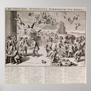 Póster Dibujo animado que satiriza el experimento