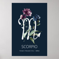 Dibujo artístico con estrella de escorpio zodiaco