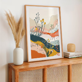 Póster Dibujo botánico de Boho