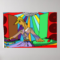 Dibujo colorido de DJ