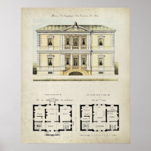 Dibujo de arquitectura vintage París Francia nº 4