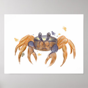 Póster Dibujo de cangrejo a granel