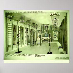 Póster Dibujo de Charles Rennie Mackintosh de 1901