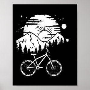 Póster Dibujo de ciclismo de montaña Mtb