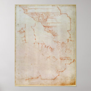 Póster Dibujo de detalles arquitectónicos