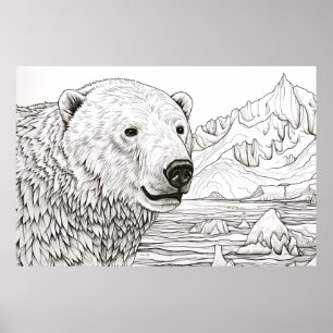 Póster Dibujo de dibujo de la Prairie de la Naturaleza Pa