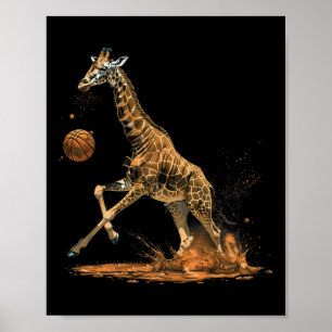 Póster Dibujo de dibujos animados Giraffe Lover