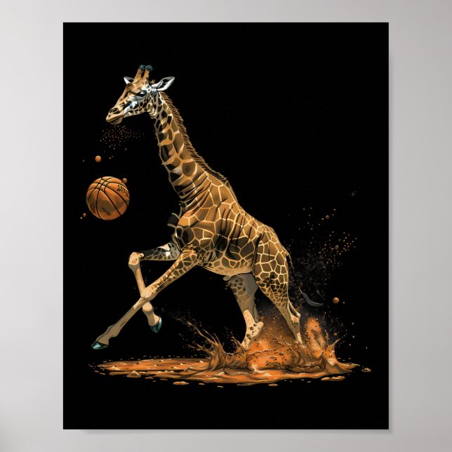 Póster Dibujo de dibujos animados Giraffe Lover (Frente)