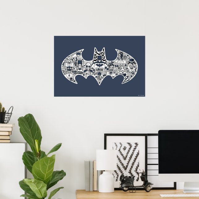 Póster Dibujo de Doodle de Batman Icon (Oficina en casa)