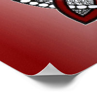 Dibujo de Doodle Rojo de Knot Celtic