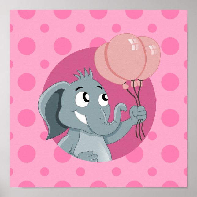 Póster Dibujo de elefante (Frente)