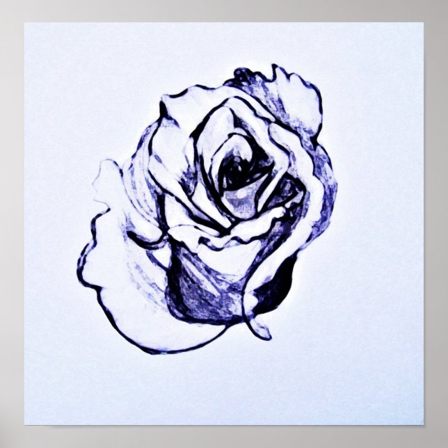 Póster Dibujo de flor (Frente)