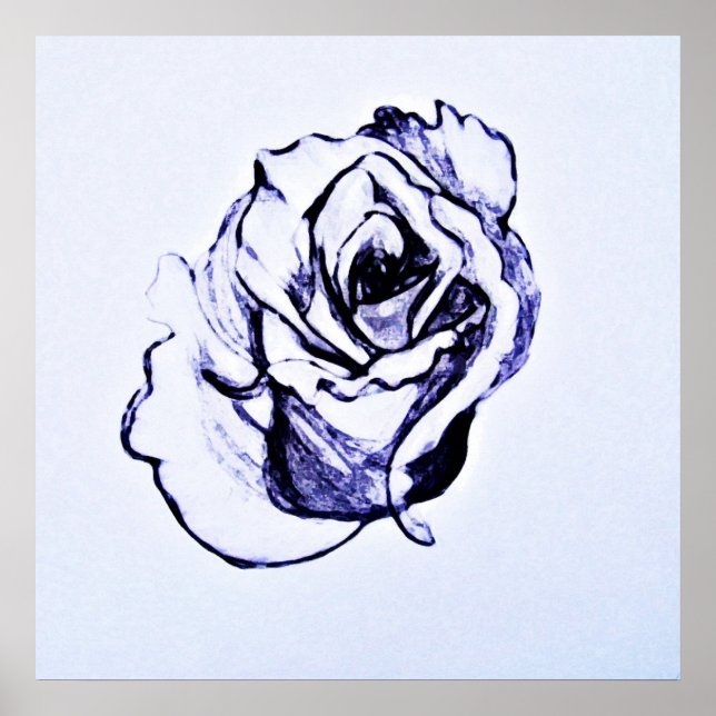 Póster Dibujo de flor (Frente)