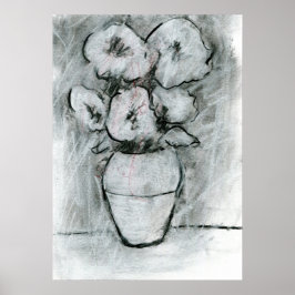 Póster Dibujo de flor original