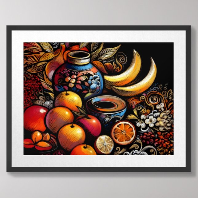 Póster Dibujo de Fruta de la vida fija estilizada (Subido por el creador)