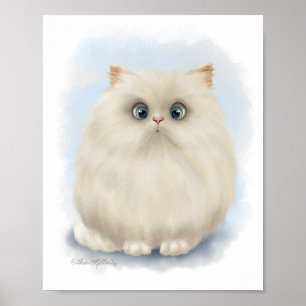 Póster Dibujo de gato persa