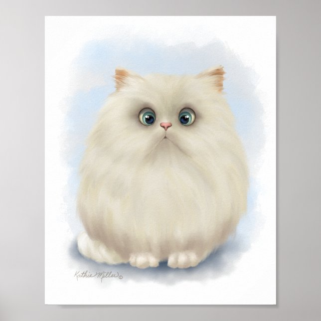 Póster Dibujo de gato persa (Frente)