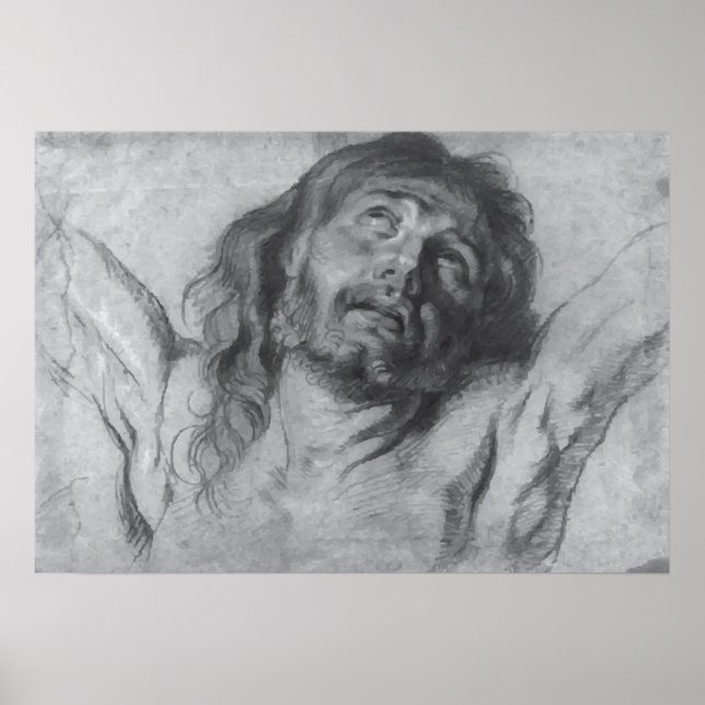Póster Dibujo de Jesucristo Anthony van Dyck (Frente)