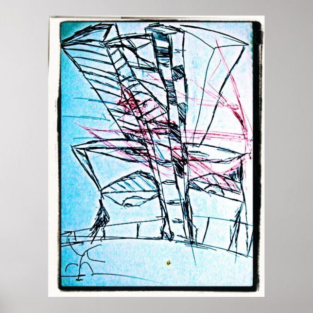 Póster Dibujo de la nariz de la ciudad (Frente)