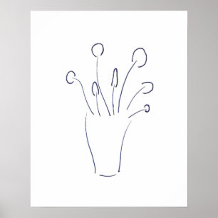 Póster Dibujo de línea minimalista