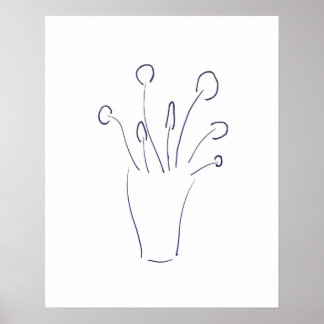 Póster Dibujo de línea minimalista