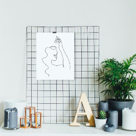 Póster Dibujo de líneas | Blanco y negro | MINIMALISTA