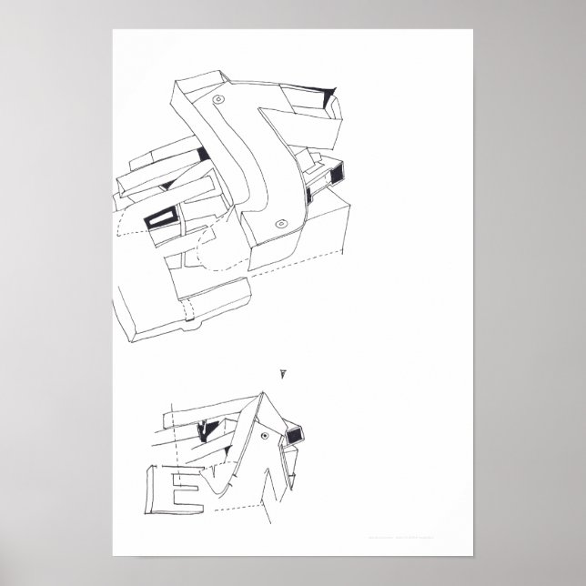 Póster Dibujo de los juegos del edificio Jeux de Construc (Frente)