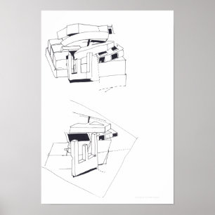 Póster Dibujo de los juegos del edificio Jeux de Construc