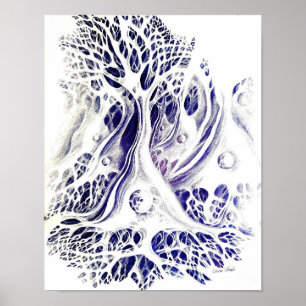 Póster Dibujo de neuronas piramidales