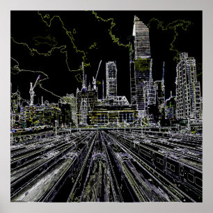 Póster Dibujo de Nueva York